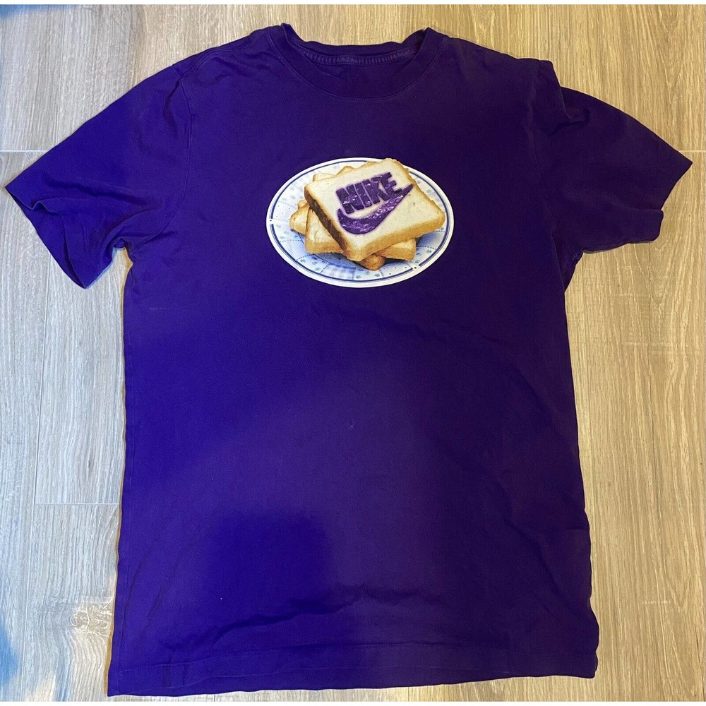 Vintage Nike Grape Jelly Toast Graphic T Shirt Size Medium Purple Rare
